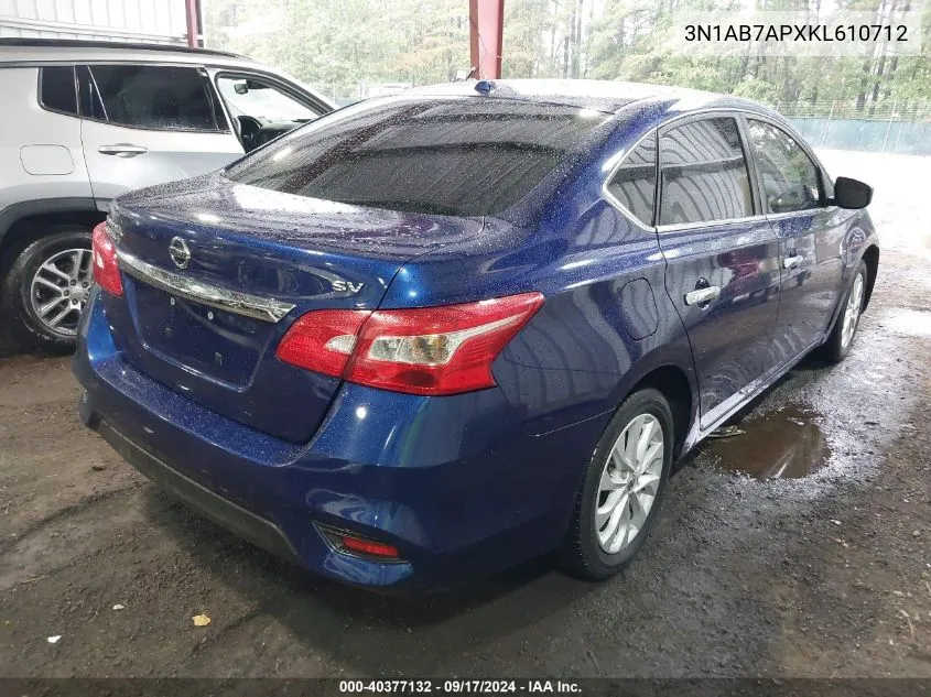 3N1AB7APXKL610712 2019 Nissan Sentra Sv