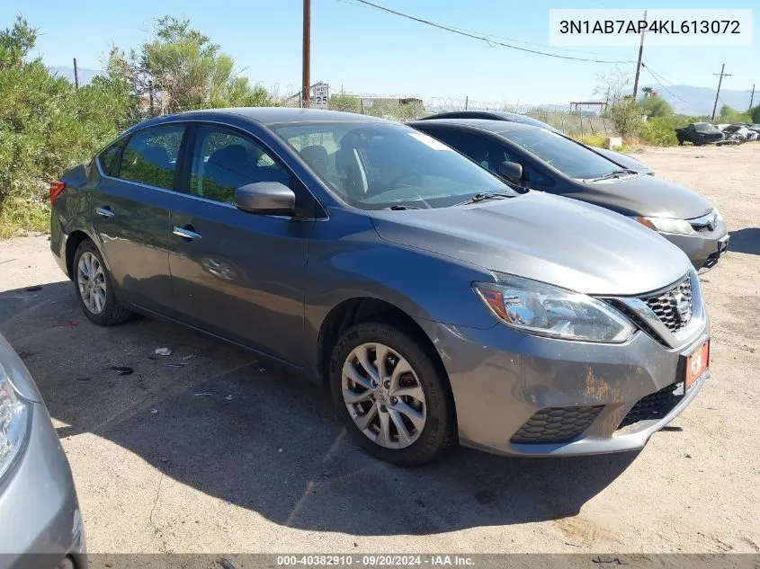 2019 Nissan Sentra Sv VIN: 3N1AB7AP4KL613072 Lot: 40382910