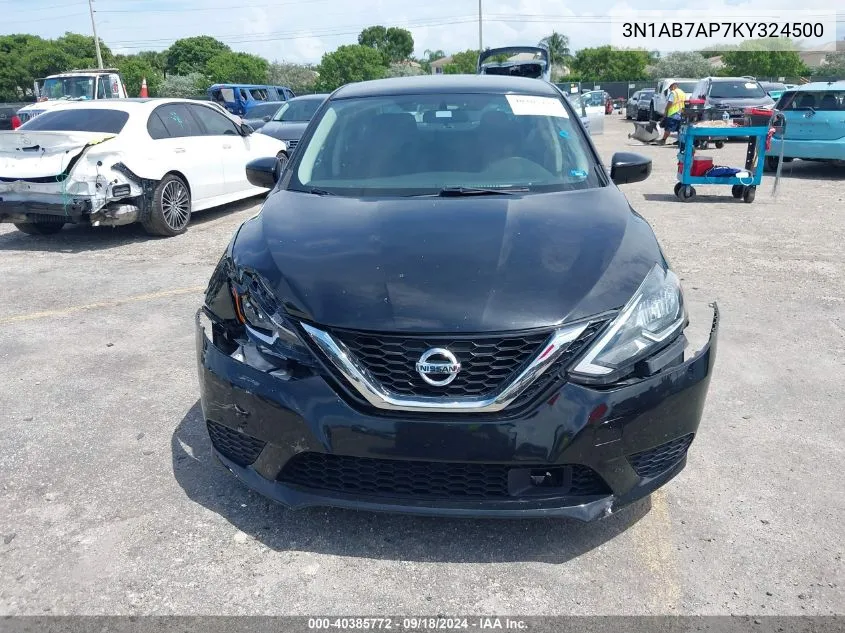 2019 Nissan Sentra Sv VIN: 3N1AB7AP7KY324500 Lot: 40385772