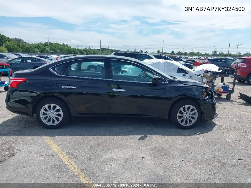 2019 Nissan Sentra Sv VIN: 3N1AB7AP7KY324500 Lot: 40385772