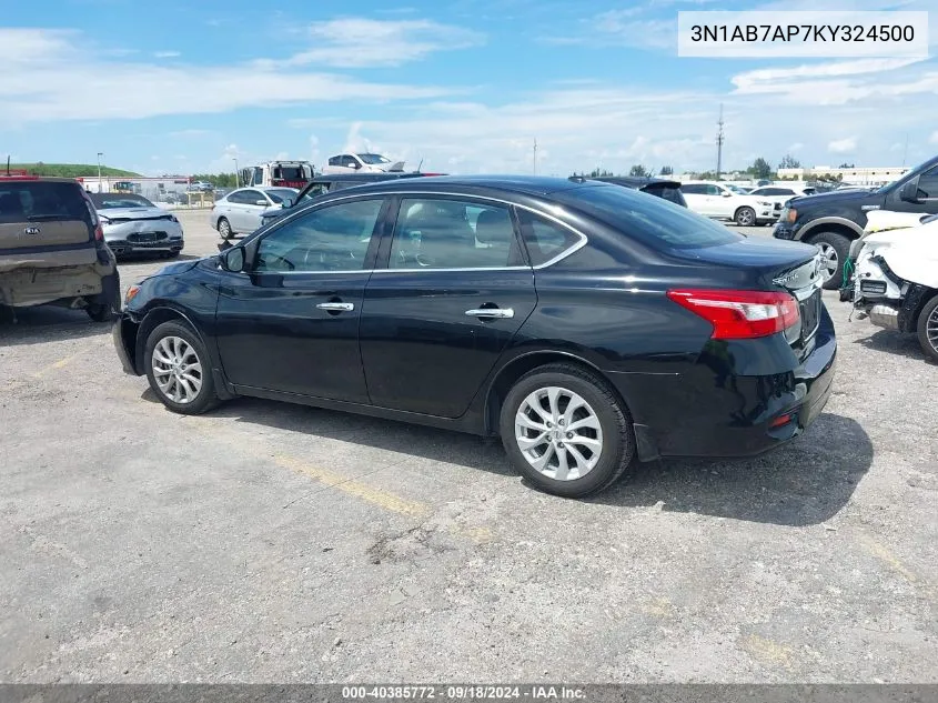 2019 Nissan Sentra Sv VIN: 3N1AB7AP7KY324500 Lot: 40385772