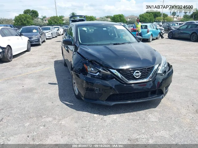 3N1AB7AP7KY324500 2019 Nissan Sentra Sv