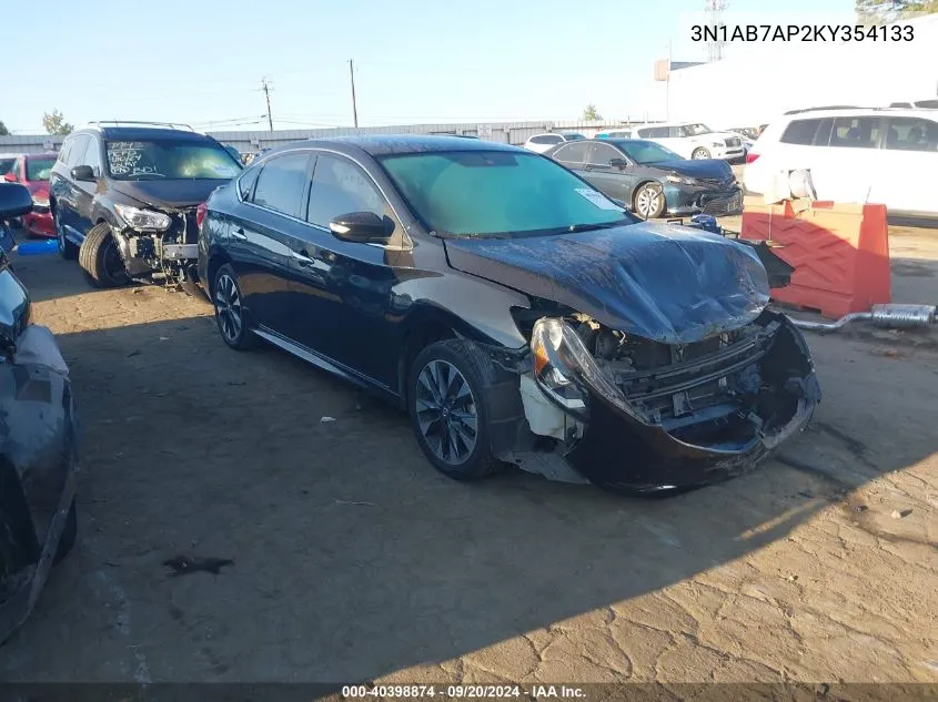 3N1AB7AP2KY354133 2019 Nissan Sentra Sr