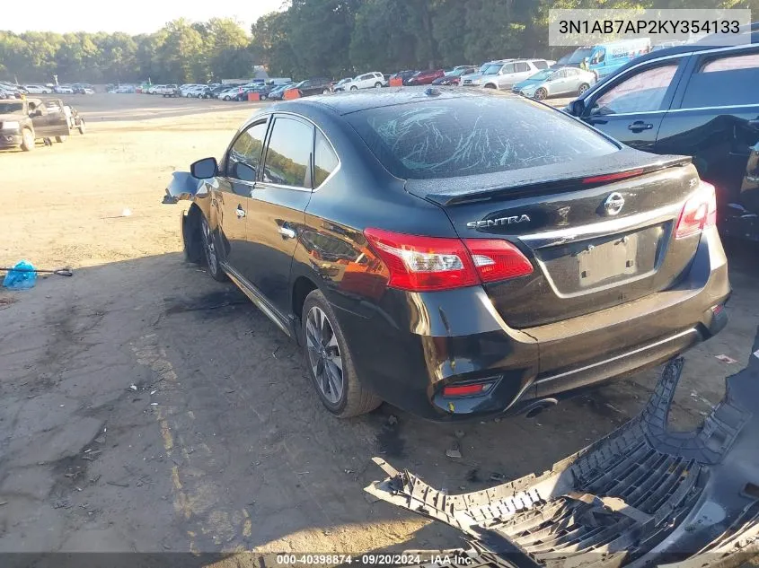 3N1AB7AP2KY354133 2019 Nissan Sentra Sr