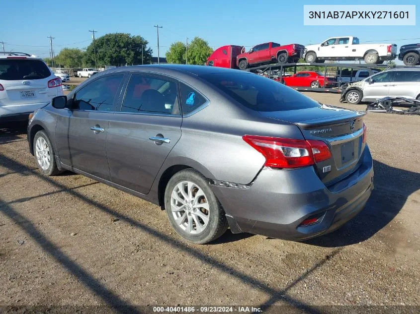 3N1AB7APXKY271601 2019 Nissan Sentra S