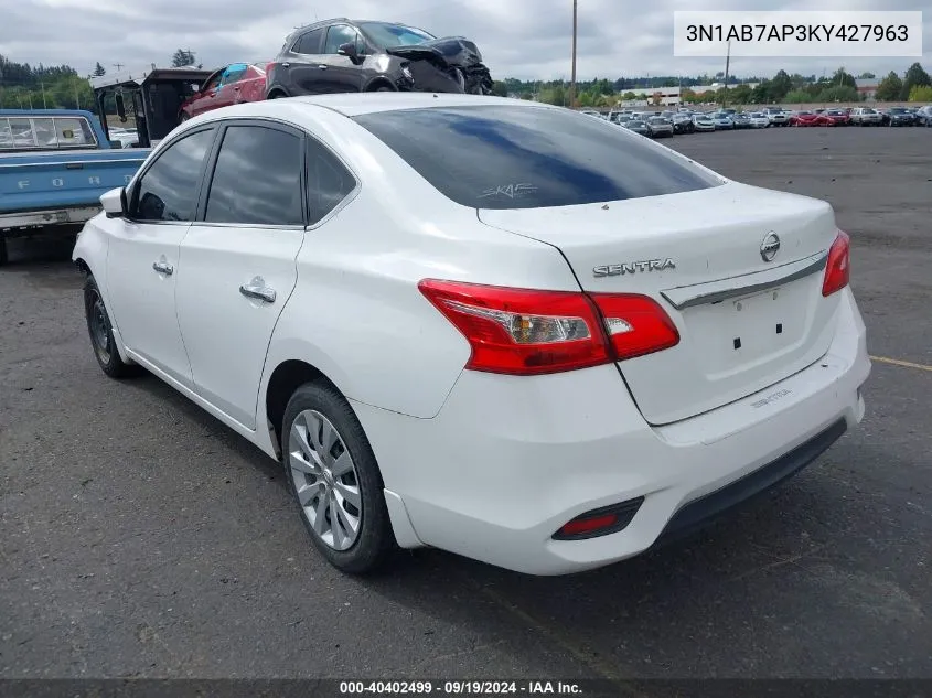 3N1AB7AP3KY427963 2019 Nissan Sentra S