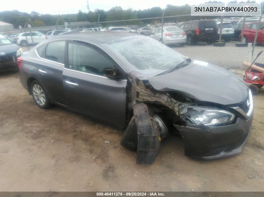 3N1AB7AP8KY440093 2019 Nissan Sentra Sv