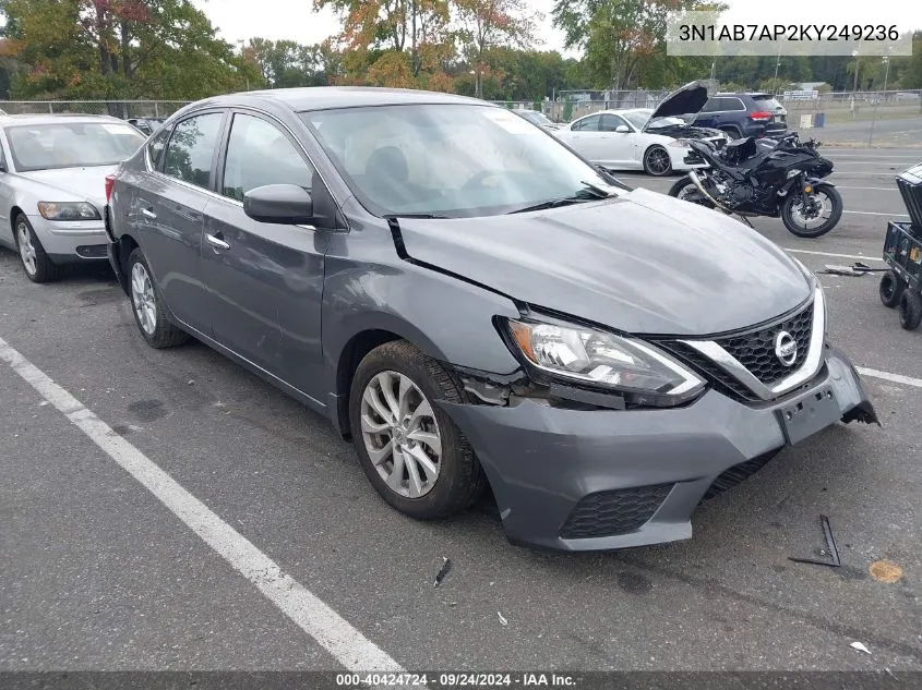 2019 Nissan Sentra Sv VIN: 3N1AB7AP2KY249236 Lot: 40424724