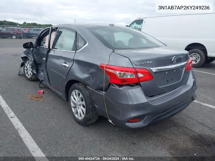 3N1AB7AP2KY249236 2019 Nissan Sentra Sv