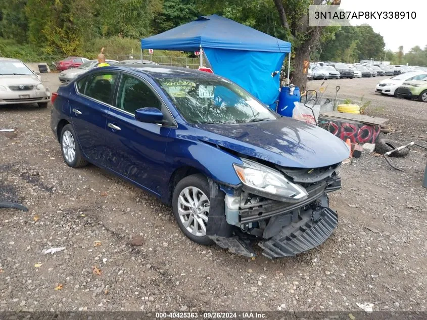 3N1AB7AP8KY338910 2019 Nissan Sentra Sv