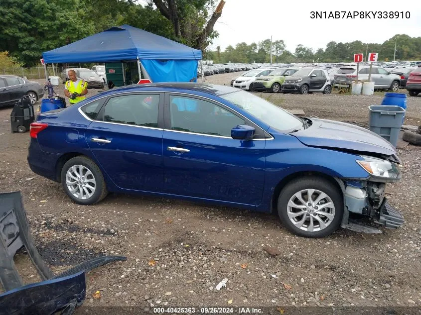 2019 Nissan Sentra Sv VIN: 3N1AB7AP8KY338910 Lot: 40425363