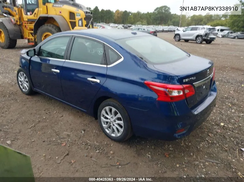 3N1AB7AP8KY338910 2019 Nissan Sentra Sv