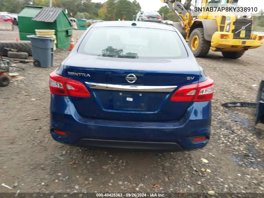 3N1AB7AP8KY338910 2019 Nissan Sentra Sv