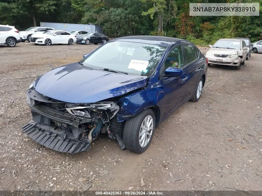 3N1AB7AP8KY338910 2019 Nissan Sentra Sv