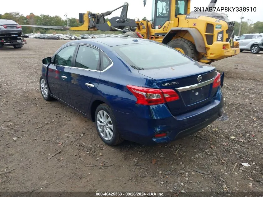 3N1AB7AP8KY338910 2019 Nissan Sentra Sv