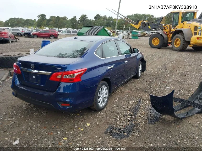 3N1AB7AP8KY338910 2019 Nissan Sentra Sv