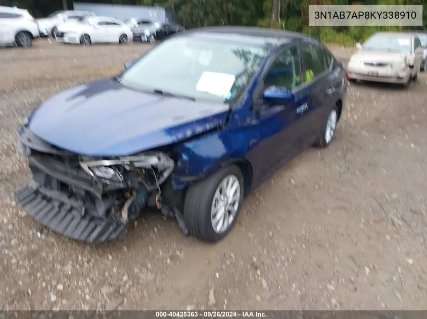 3N1AB7AP8KY338910 2019 Nissan Sentra Sv