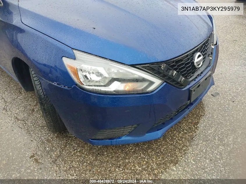 3N1AB7AP3KY295979 2019 Nissan Sentra S/Sl/Sr/Sv