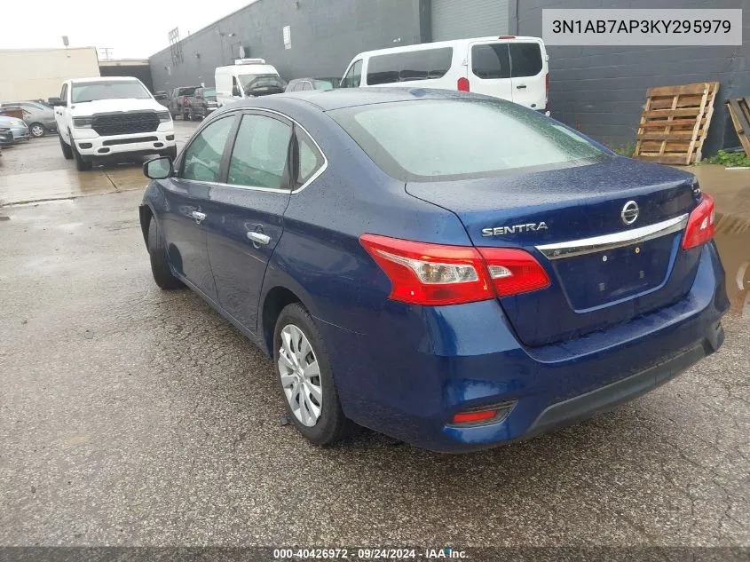 3N1AB7AP3KY295979 2019 Nissan Sentra S/Sl/Sr/Sv