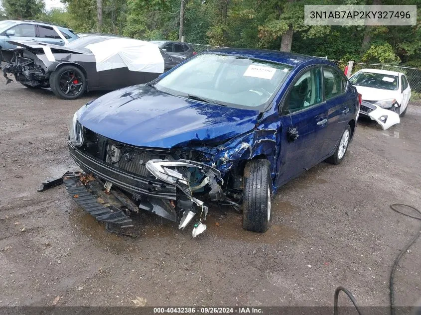 2019 Nissan Sentra Sv VIN: 3N1AB7AP2KY327496 Lot: 40432386