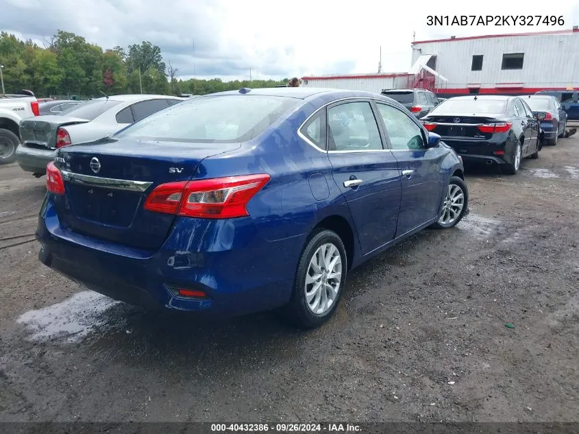 2019 Nissan Sentra Sv VIN: 3N1AB7AP2KY327496 Lot: 40432386