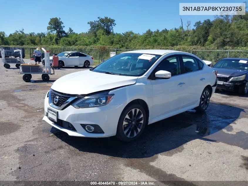 3N1AB7AP8KY230755 2019 Nissan Sentra Sr