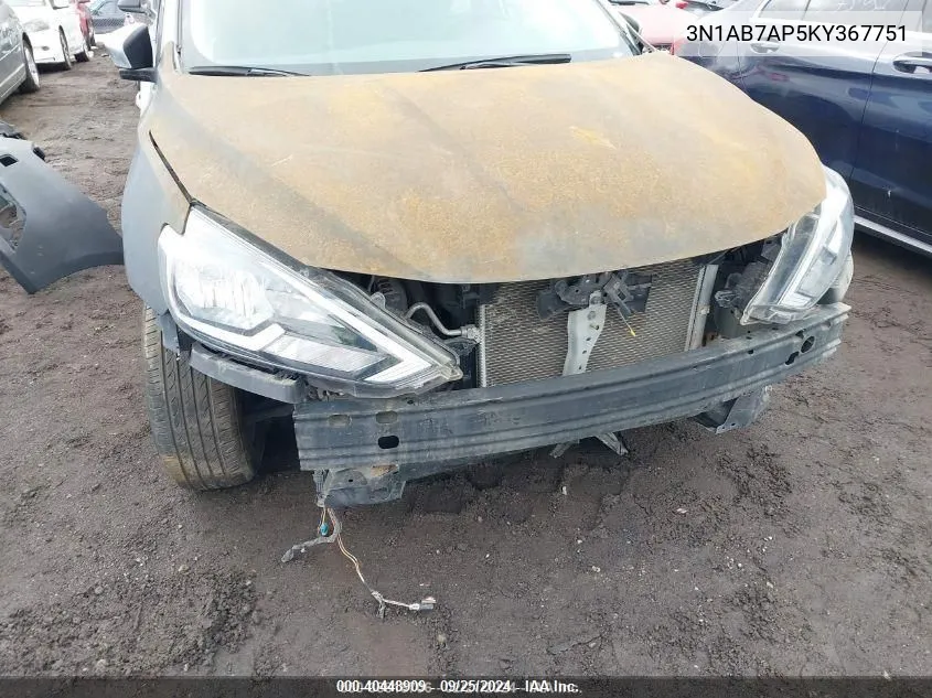 3N1AB7AP5KY367751 2019 Nissan Sentra S