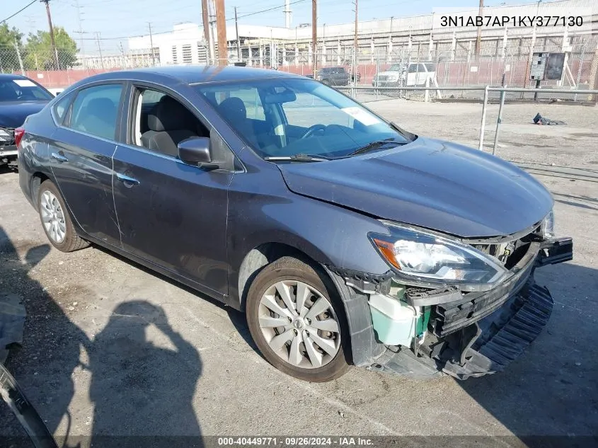 2019 Nissan Sentra S/Sv/Sr/Sl VIN: 3N1AB7AP1KY377130 Lot: 40449771