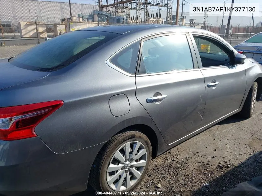 2019 Nissan Sentra S/Sv/Sr/Sl VIN: 3N1AB7AP1KY377130 Lot: 40449771