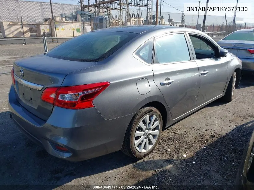 2019 Nissan Sentra S/Sv/Sr/Sl VIN: 3N1AB7AP1KY377130 Lot: 40449771