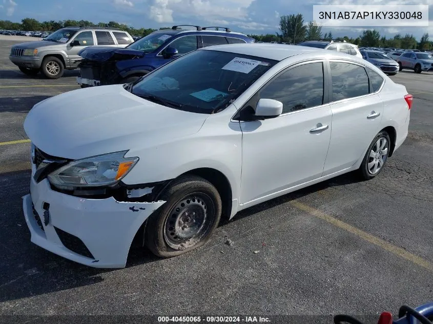 2019 Nissan Sentra S/Sv/Sr/Sl VIN: 3N1AB7AP1KY330048 Lot: 40450065