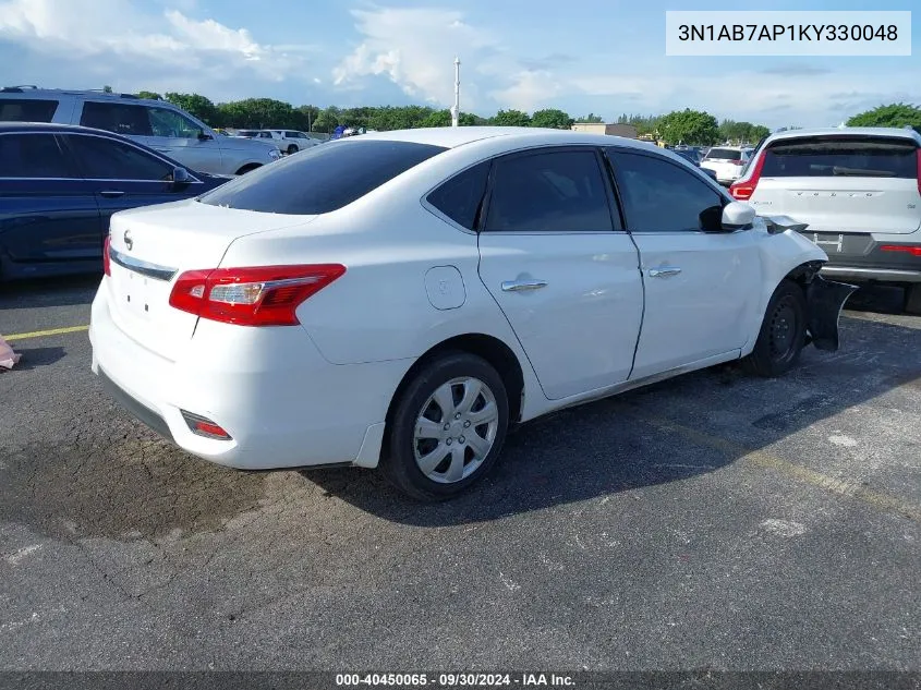 3N1AB7AP1KY330048 2019 Nissan Sentra S/Sv/Sr/Sl