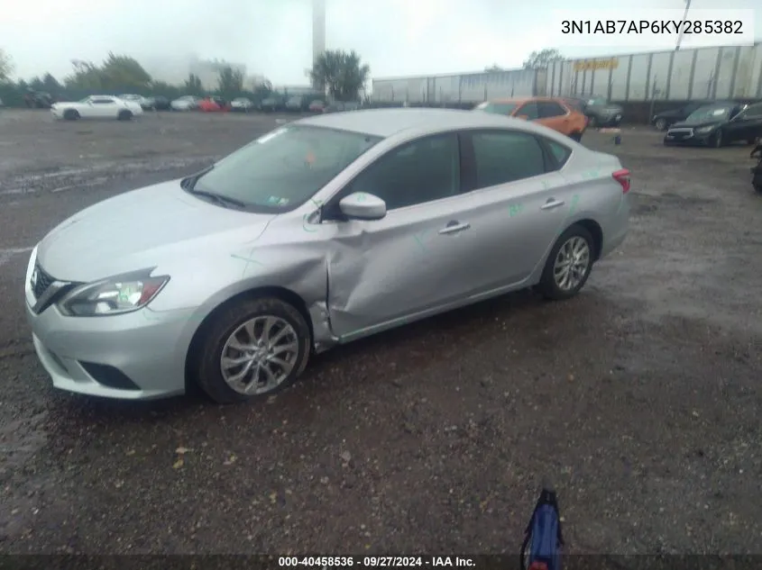 3N1AB7AP6KY285382 2019 Nissan Sentra Sv