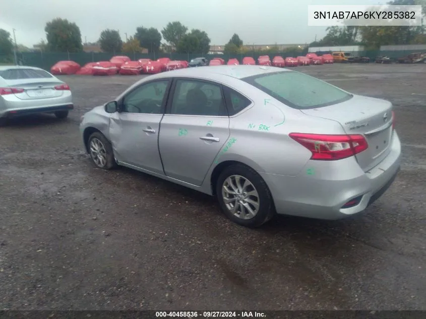 2019 Nissan Sentra Sv VIN: 3N1AB7AP6KY285382 Lot: 40458536