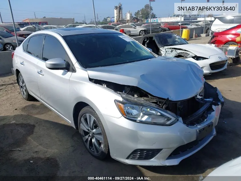 3N1AB7AP6KY303640 2019 Nissan Sentra S/Sv/Sr/Sl