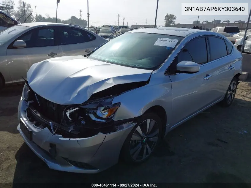 3N1AB7AP6KY303640 2019 Nissan Sentra S/Sv/Sr/Sl