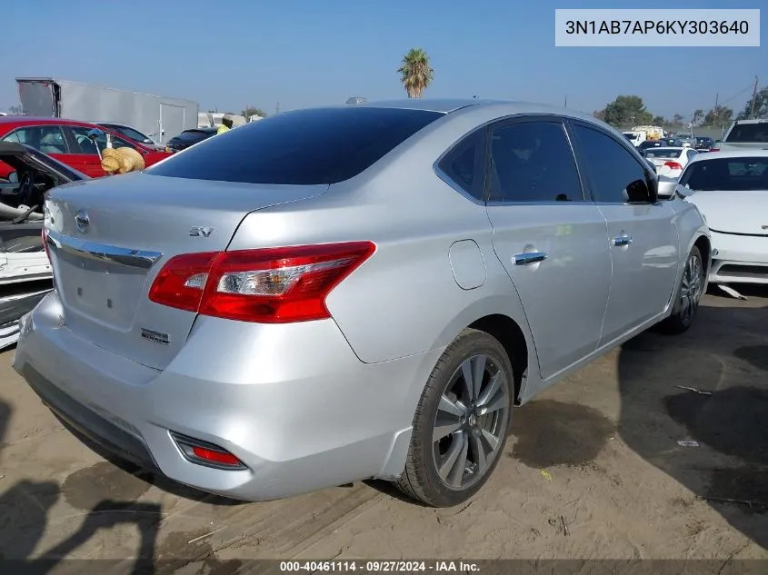 3N1AB7AP6KY303640 2019 Nissan Sentra S/Sv/Sr/Sl