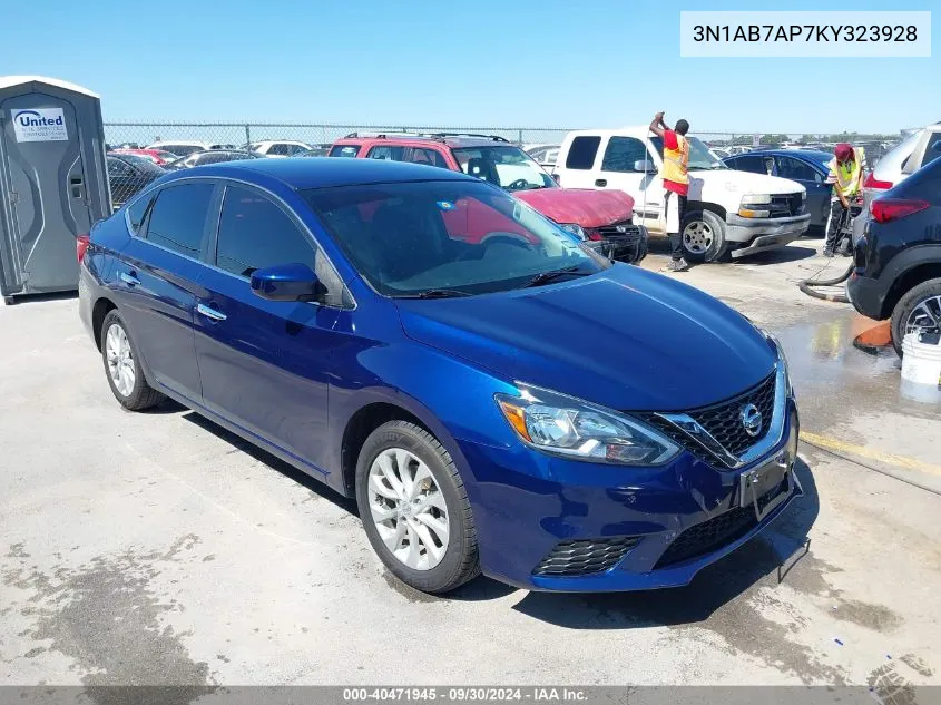 2019 Nissan Sentra Sv VIN: 3N1AB7AP7KY323928 Lot: 40471945