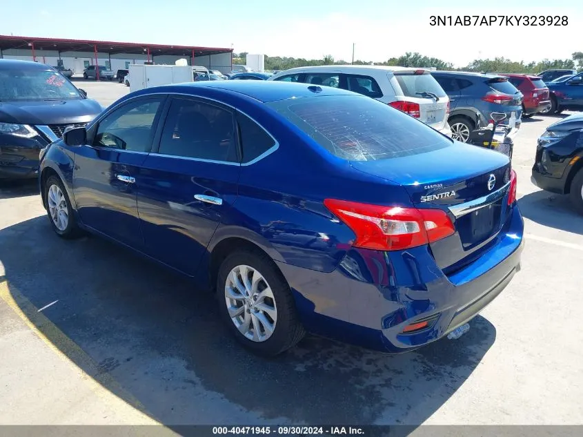 2019 Nissan Sentra Sv VIN: 3N1AB7AP7KY323928 Lot: 40471945