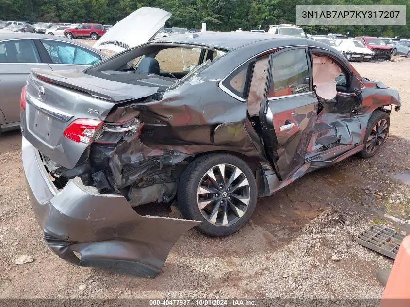 2019 Nissan Sentra S/Sv/Sr/Sl VIN: 3N1AB7AP7KY317207 Lot: 40477937