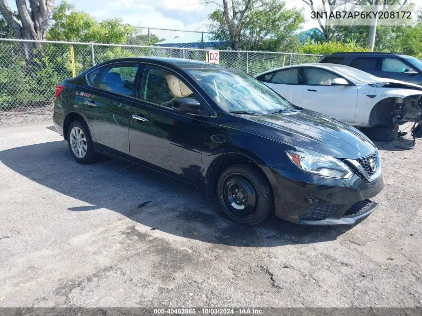 2019 Nissan Sentra Sv VIN: 3N1AB7AP6KY208172 Lot: 40483985