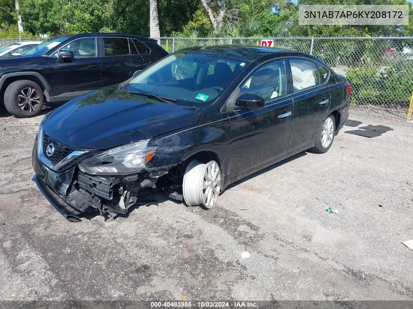 2019 Nissan Sentra Sv VIN: 3N1AB7AP6KY208172 Lot: 40483985