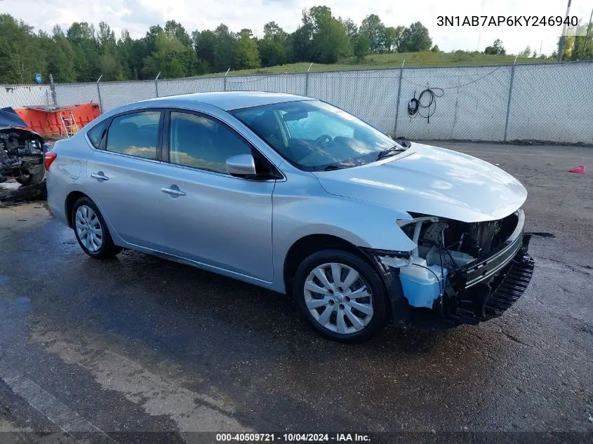 3N1AB7AP6KY246940 2019 Nissan Sentra S