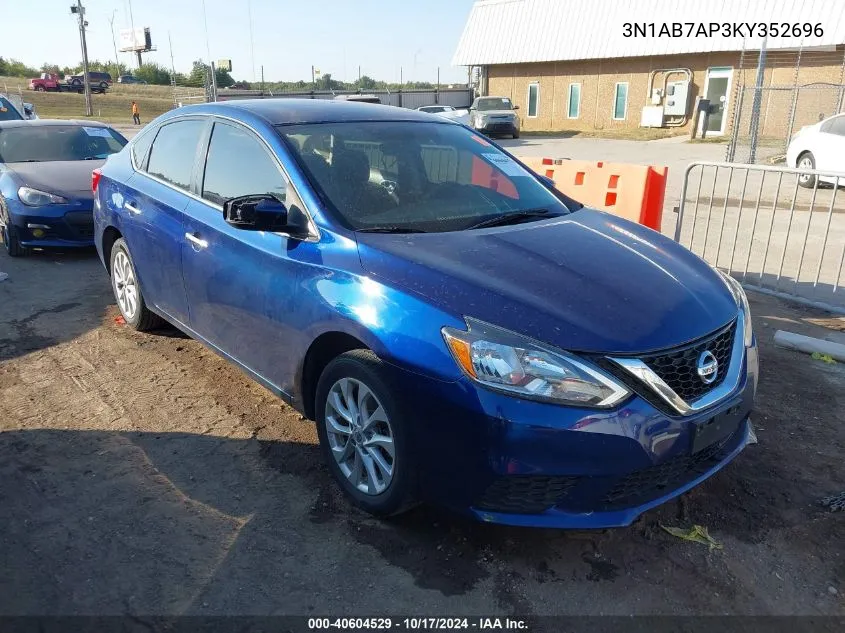 2019 Nissan Sentra Sv VIN: 3N1AB7AP3KY352696 Lot: 40604529