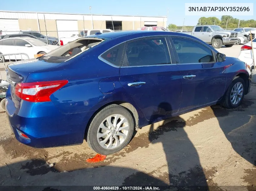 2019 Nissan Sentra Sv VIN: 3N1AB7AP3KY352696 Lot: 40604529