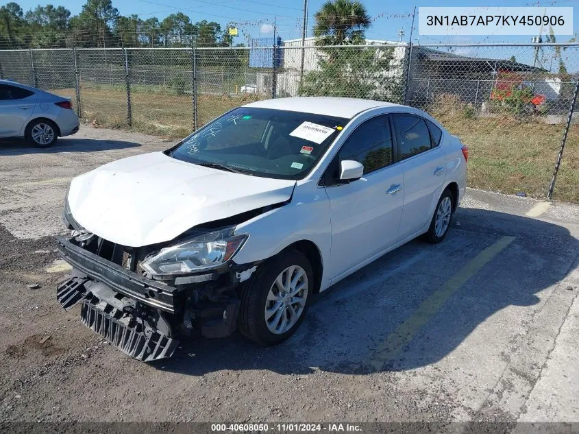 3N1AB7AP7KY450906 2019 Nissan Sentra Sv