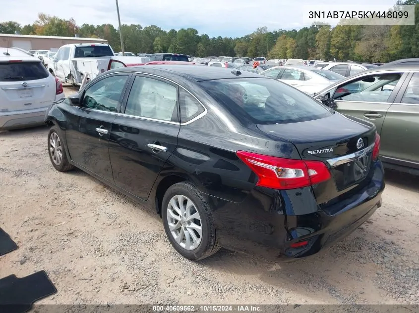 2019 Nissan Sentra Sv VIN: 3N1AB7AP5KY448099 Lot: 40609562