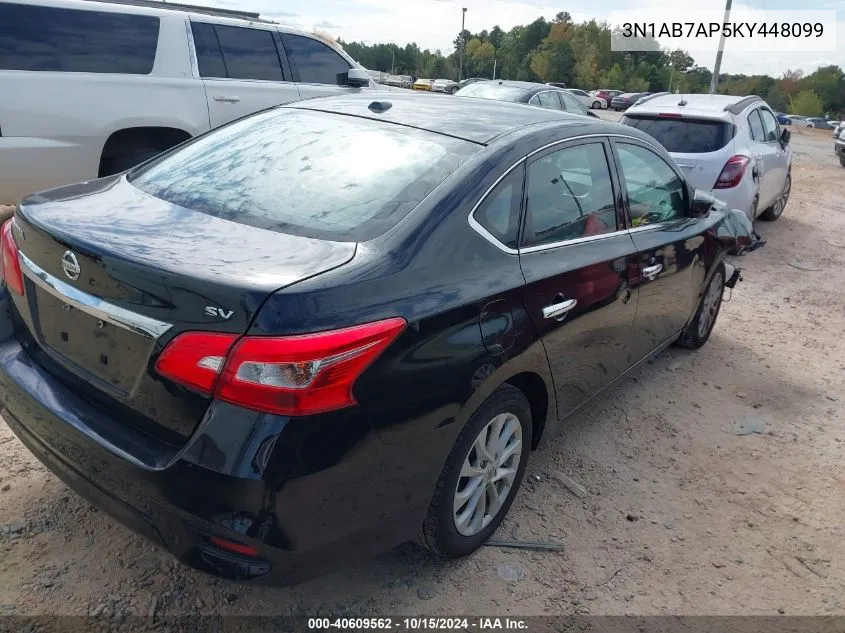 2019 Nissan Sentra Sv VIN: 3N1AB7AP5KY448099 Lot: 40609562