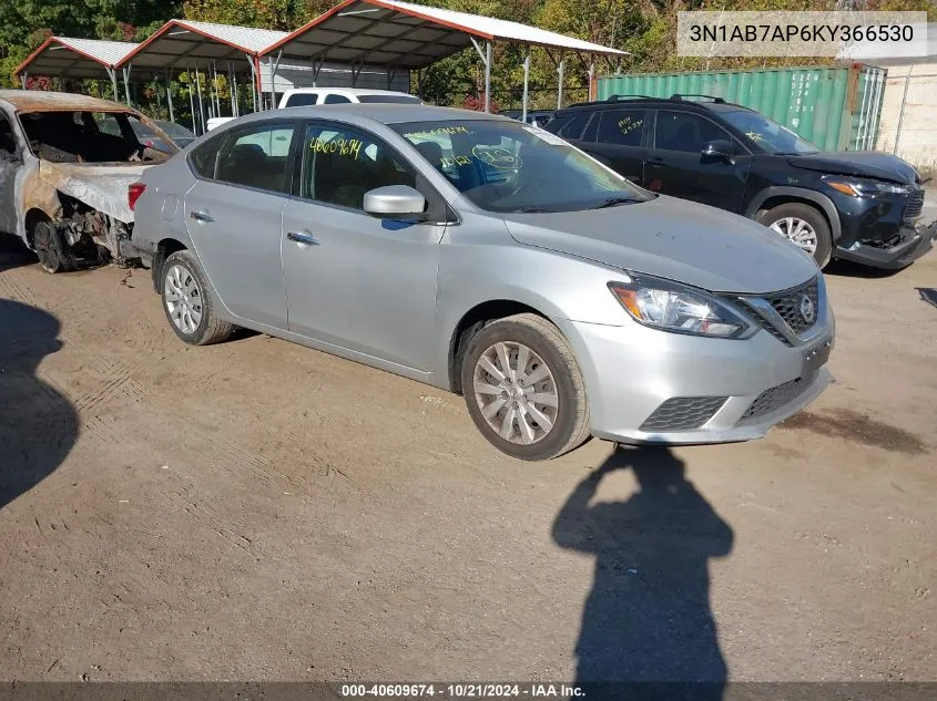 2019 Nissan Sentra S/Sv/Sr/Sl VIN: 3N1AB7AP6KY366530 Lot: 40609674