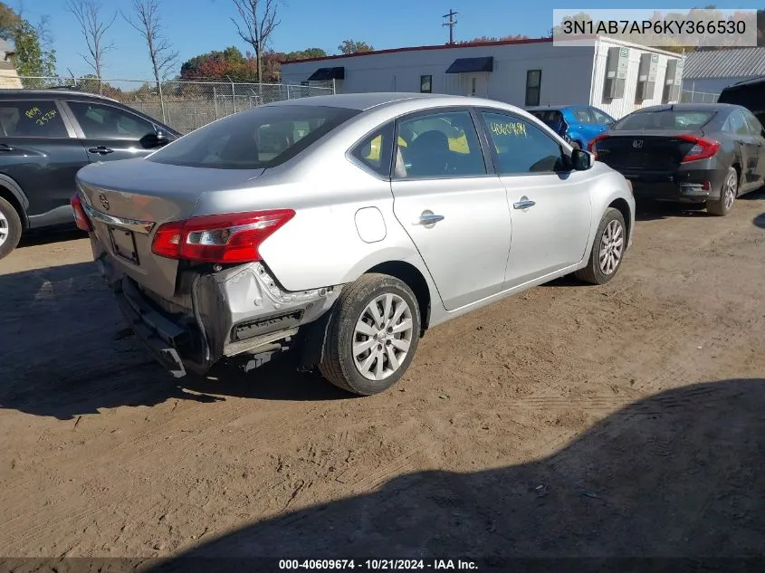 2019 Nissan Sentra S/Sv/Sr/Sl VIN: 3N1AB7AP6KY366530 Lot: 40609674